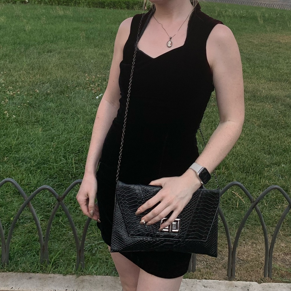 Vintage Black Cherry Velvet Dress